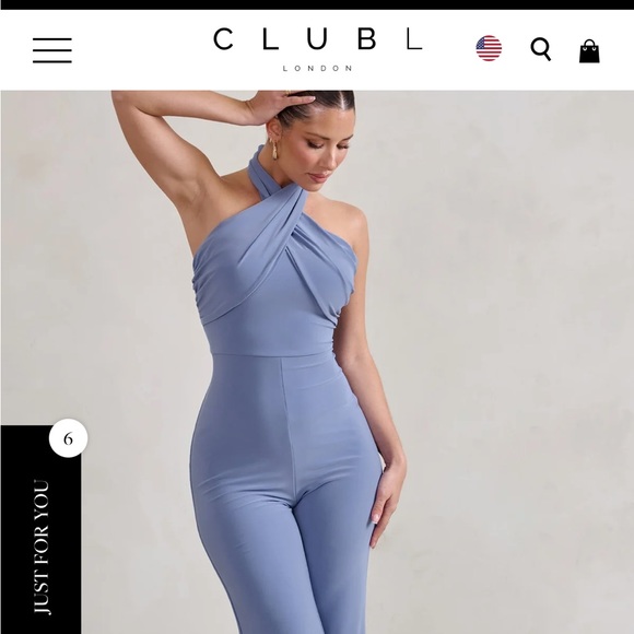 Club London blue halter romper size 10. Never worn. - Picture 6 of 8